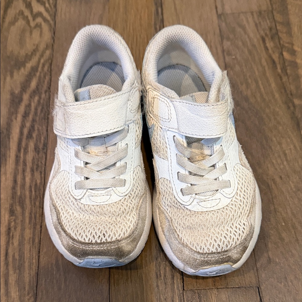 Nike Kids White and Gray Sneakers